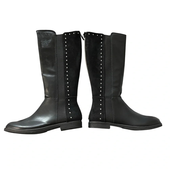 Madden Girl size 4 black tall boots with embellishments - Picture 1 of 6